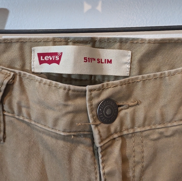 Boy's tan 511 slim Levi's butter soft brushed jeans. Size 16 (28 x 28) - Picture 3 of 6